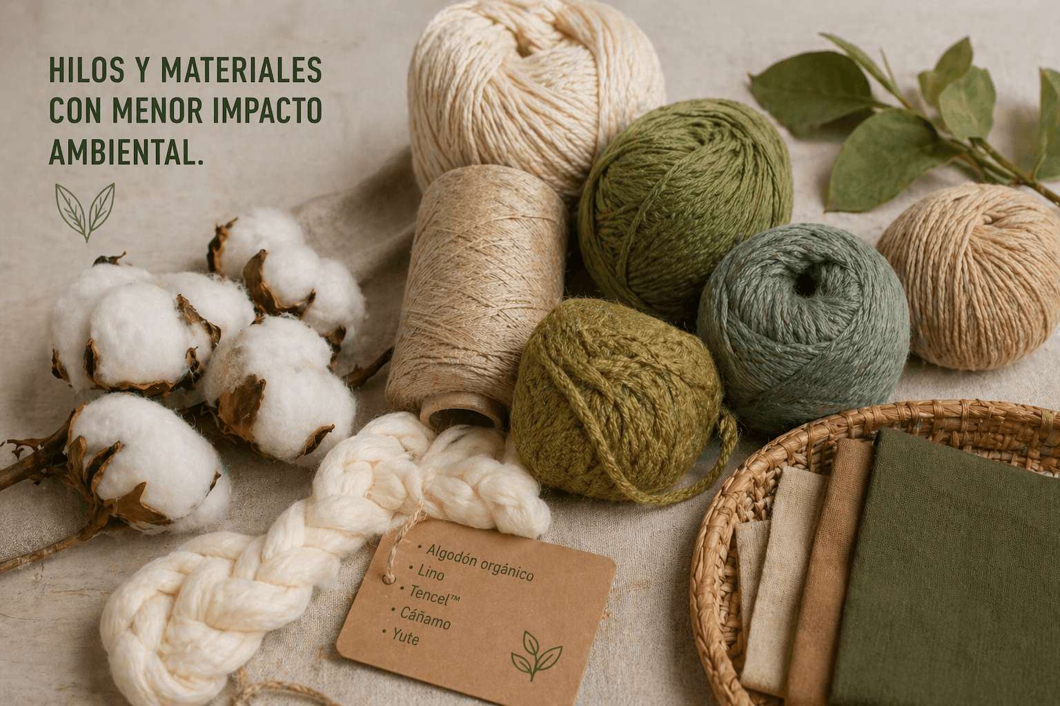 Hilos y materiales con menor impacto ambiental: elige y crea mejor.