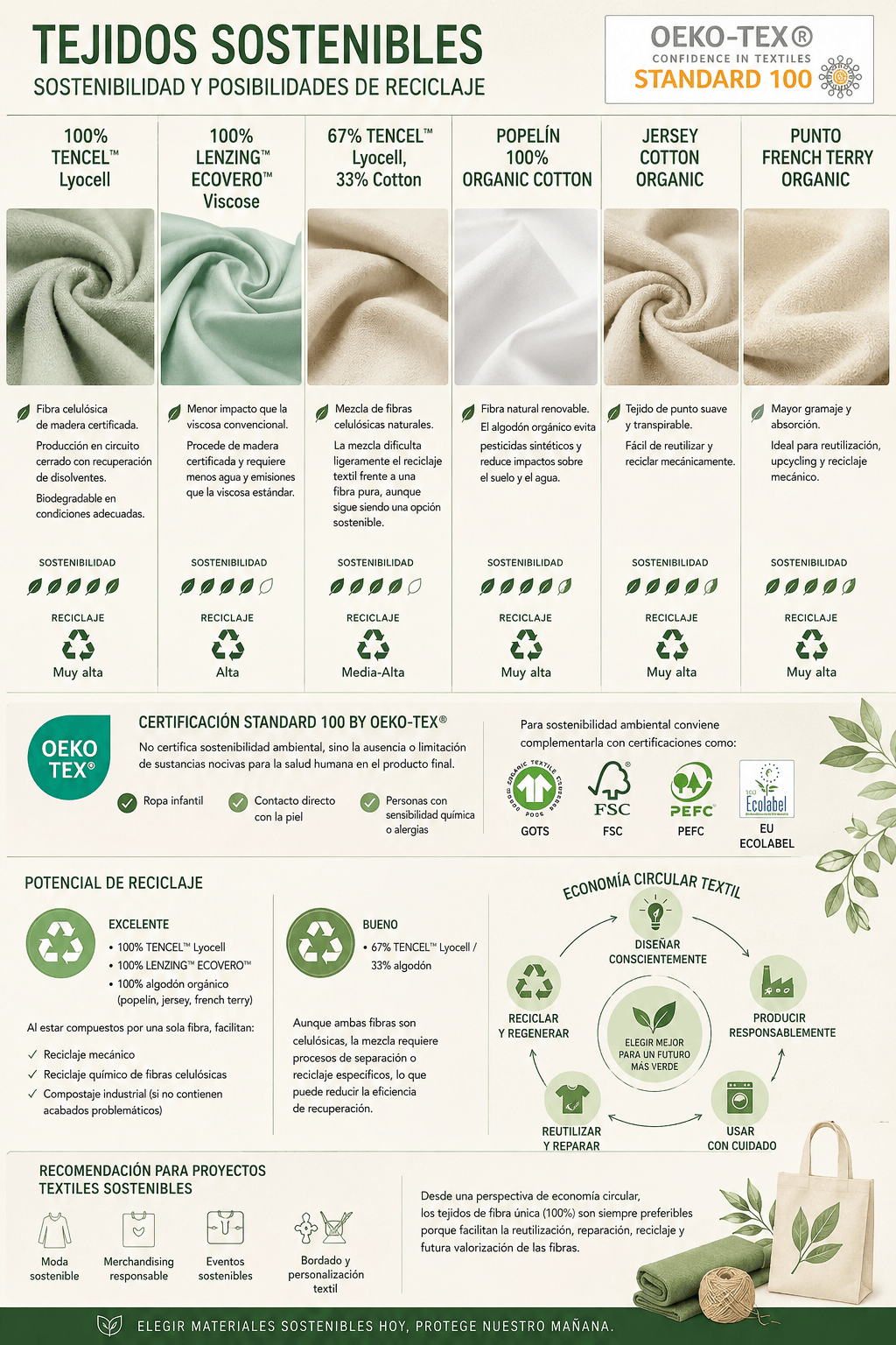 Análisis de sostenibilidad y reciclabilidad de cada material